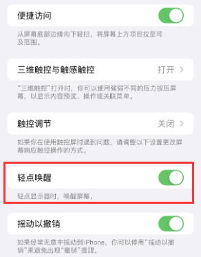 西丰苹果授权维修站分享iPhone轻点无法唤醒怎么办 